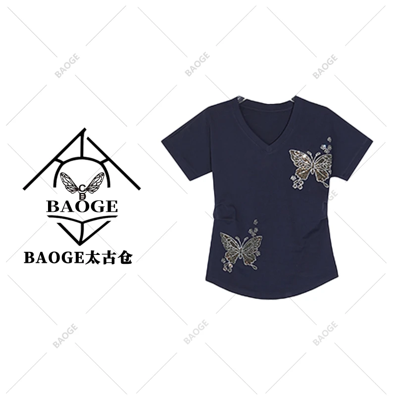 【BAOGE太古仓】A68926新款洋气百搭休闲短袖