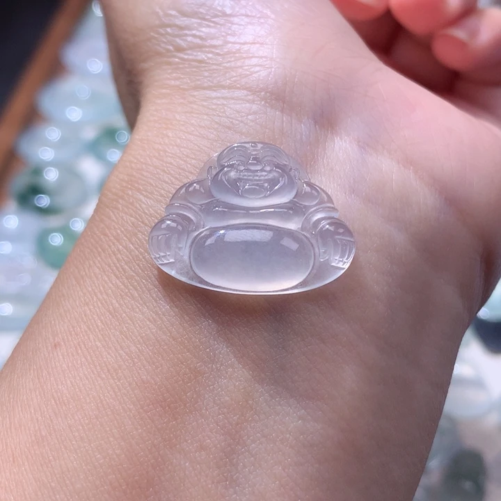 颈饰未镶嵌翡翠冰种佛公