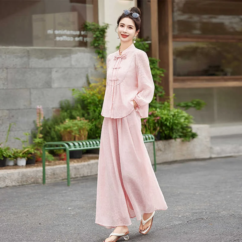 新中式欧若国风三件套装女春秋款时尚套装女款爆款2025新款高级感