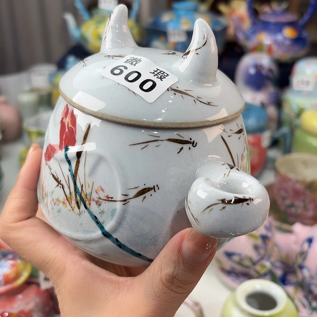 景德镇手绘高温釉下彩陶瓷茶具