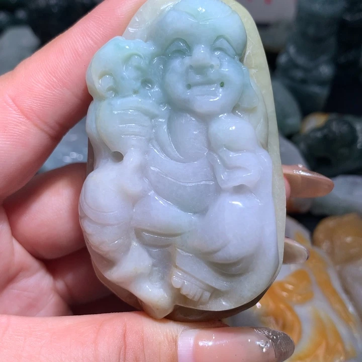 翡翠未镶嵌颈饰保真天然A货翡翠