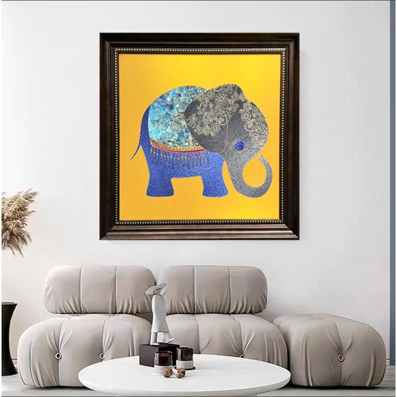 Q200吉象时尚背景墙餐厅客厅轻奢乌托邦卧室挂画装裱实物画装饰画