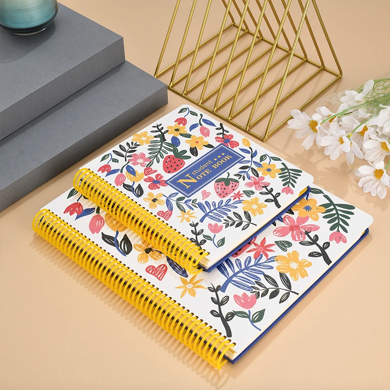 优品胜草莓款笔记本A4/A5简约加厚硬壳高颜值手账胶线圈日记本
