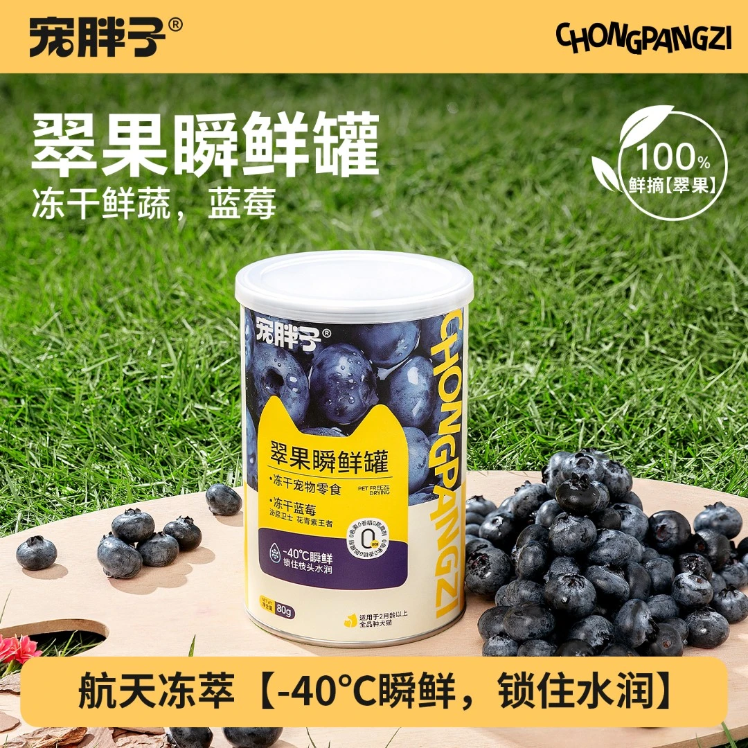 宠胖子宠物狗狗冻干蓝莓蔬菜水果幼犬大中小型犬伴粮补充营养零食