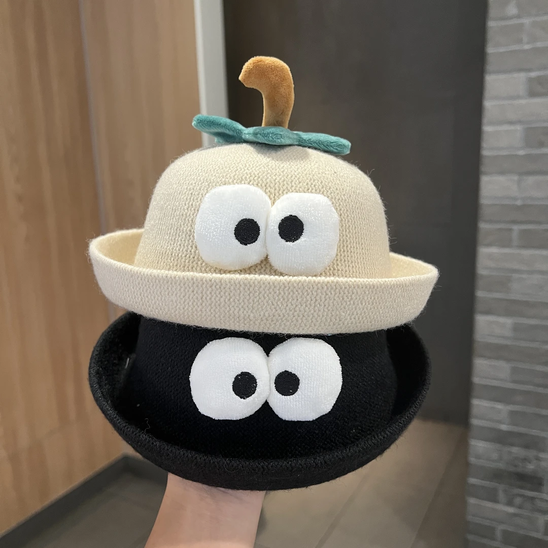 【童真出击】宝宝帽子秋冬男女童可爱大眼镜卡通盆帽儿童保暖小礼帽