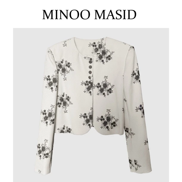 防脏短款女秋冬季宽松型短外套长袖上衣女装设计师香风外套S08