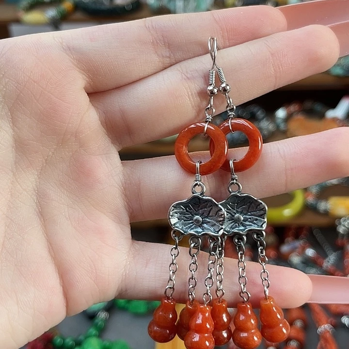 翡翠未镶嵌耳饰饰品