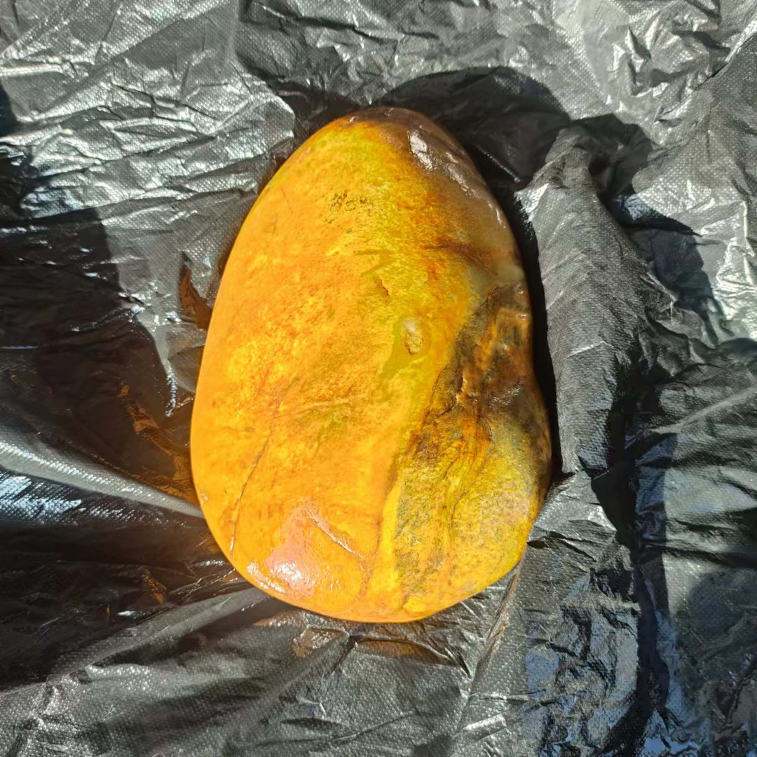 新疆和田黄蜡石碧玉冻大料奇石观赏石