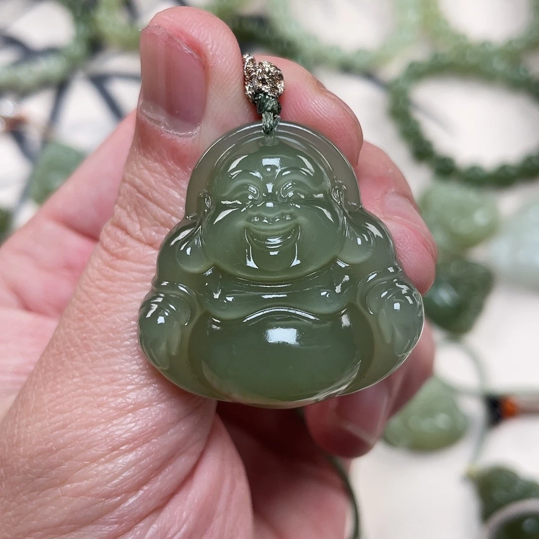 和田玉吊坠(不含链)未镶嵌答*微瑕