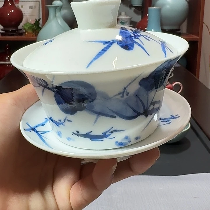 景德镇高温陶瓷盖碗