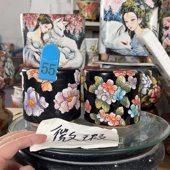 景德镇手绘花盆性价比超高
