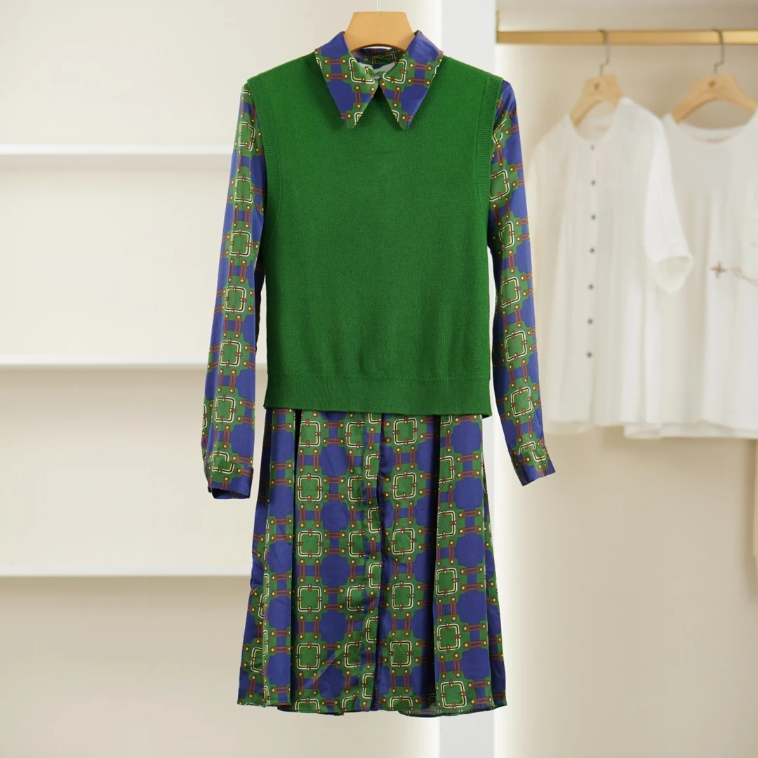 麦迪尚品【VM】K1604 春季针织马甲连衣裙品牌折扣撤柜 A组1