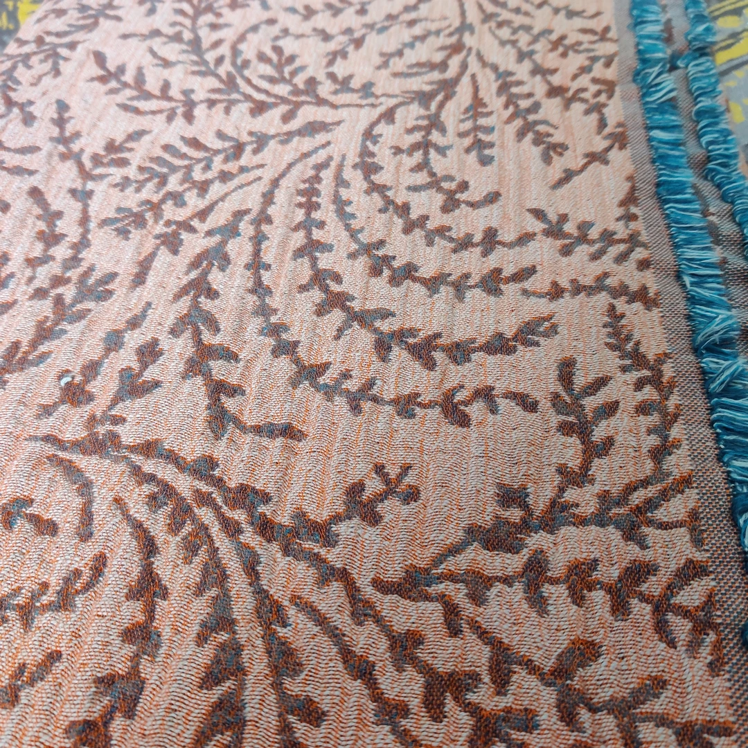 XDONGY（冬云家纺）高定150*200全棉流苏花边 漫咖桔  盖毯