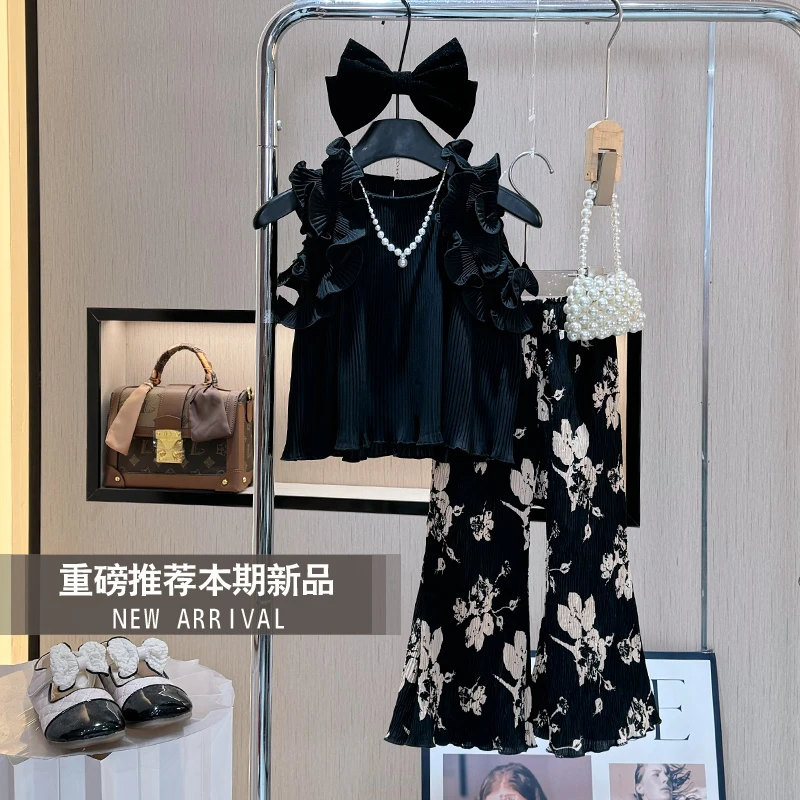 【现货】女童夏款套装2025新款洋气款小女孩时髦夏季儿童时尚两件套