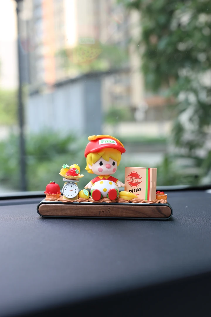 潮玩手办手工diy奶油胶挪车牌双号码车载摆件  送女生礼物 可定制