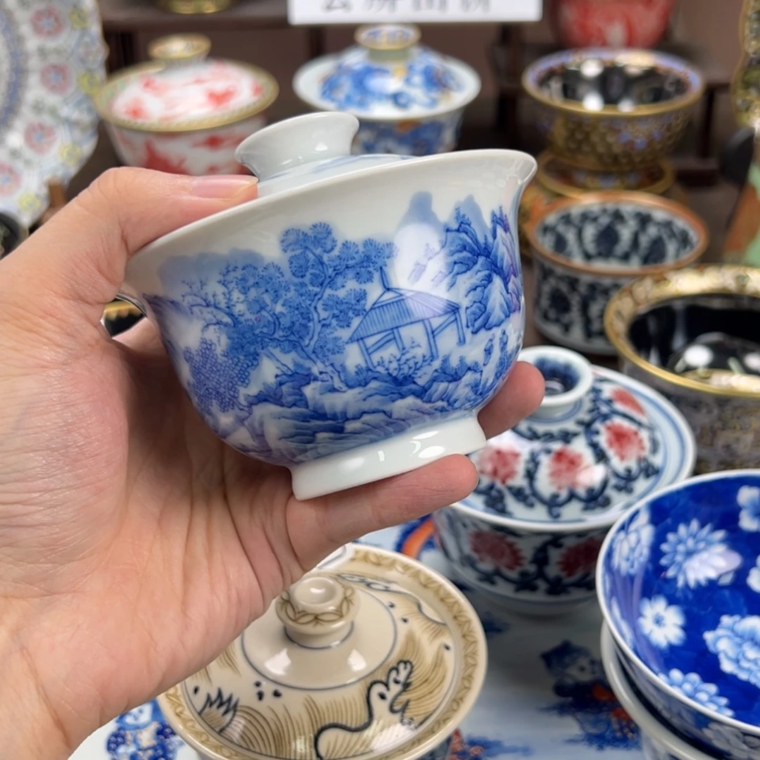 眯****瓷片景德镇手工手绘陶瓷
