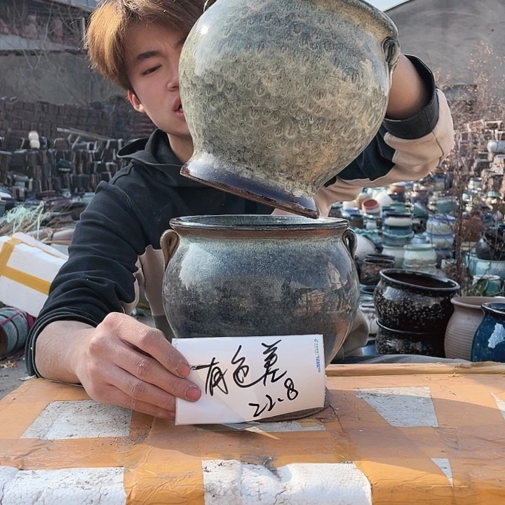 无铅玻璃宜兴紫砂花盆