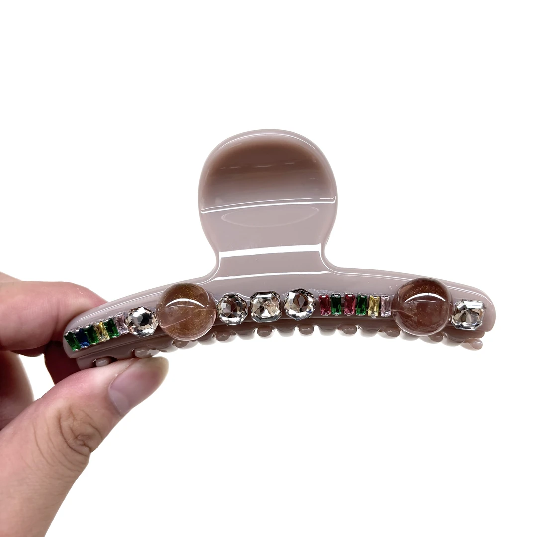 L313摩卡11cm抓夹森系日韩女高级感极简风发夹鲨鱼夹发卡韩版法式