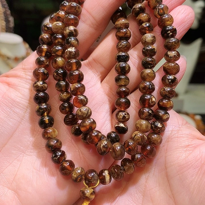 琥珀裸石未镶嵌7m花蜡