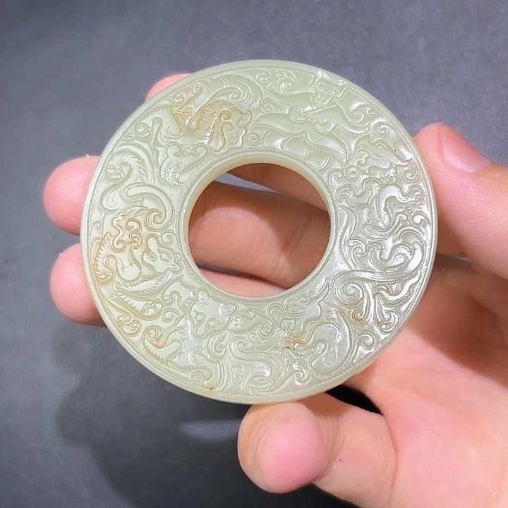 和田玉未镶嵌挂件玩**心