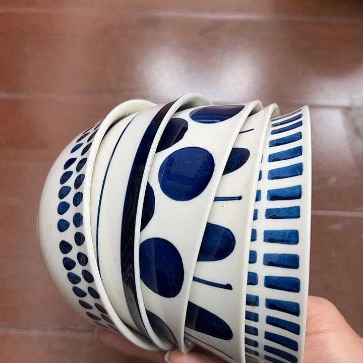 搪瓷瑕疵米饭碗5个装