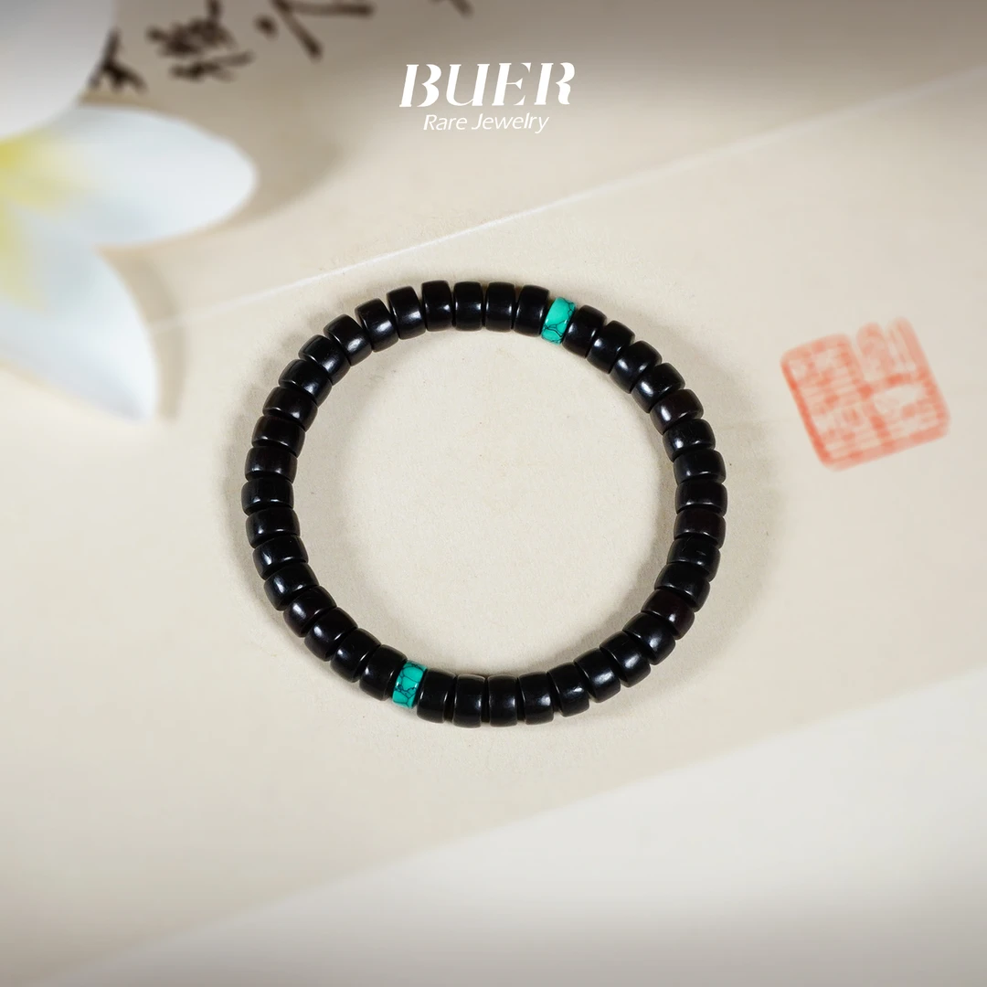 【不二】黑檀DIY直切手串