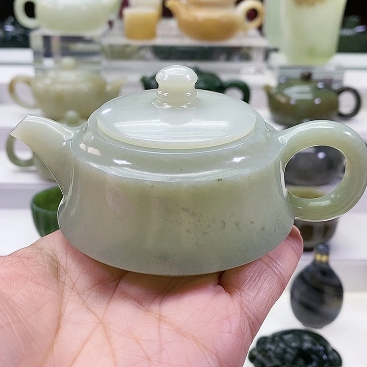 未镶嵌和田玉挂件茶壶120m l