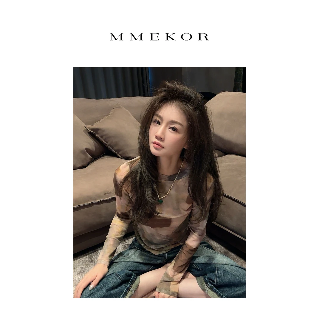 MMEKOR“珊瑚”T恤 2025新款未来辣妹时髦休闲长袖 89792