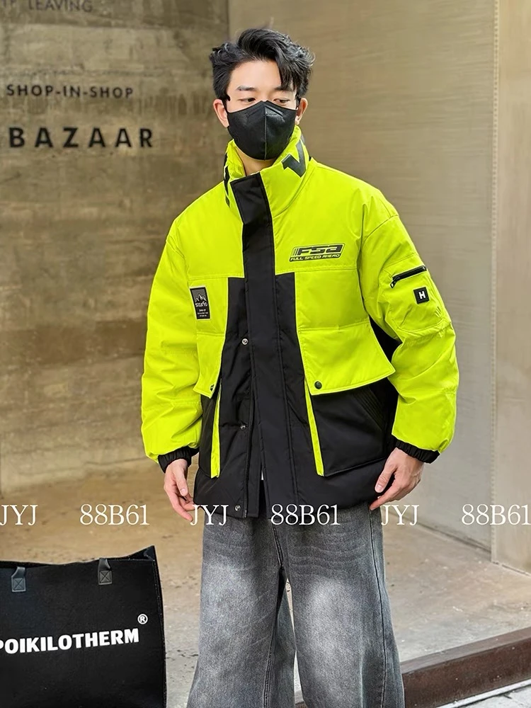 【情侣潮牌】冬季加厚高充版保暖时尚立领非标面包服外套Z-88B61