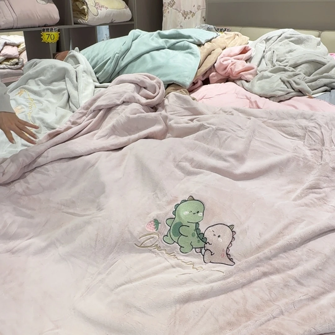 原驼毛驯鹿毛羊羔毛一米五被套微瑕