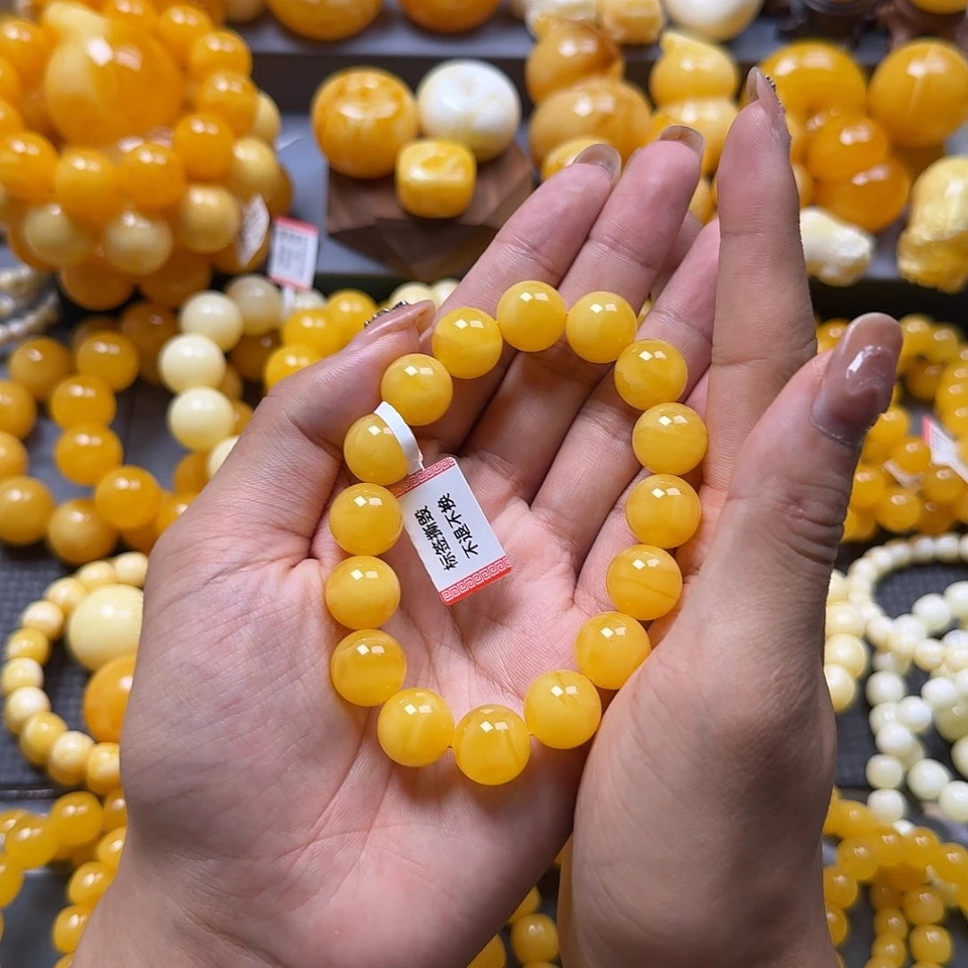 未镶嵌蜜蜡珠宝奇石同料14mm