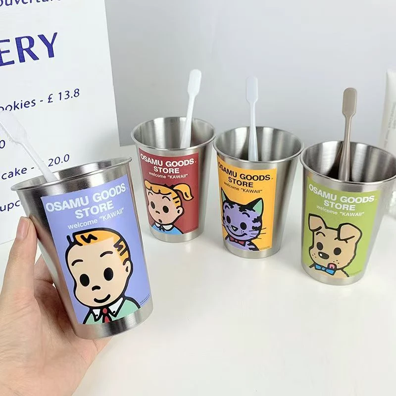 可爱漱口杯304不锈钢家用牙刷儿童高颜值宿舍高颜值水杯情侣牙缸