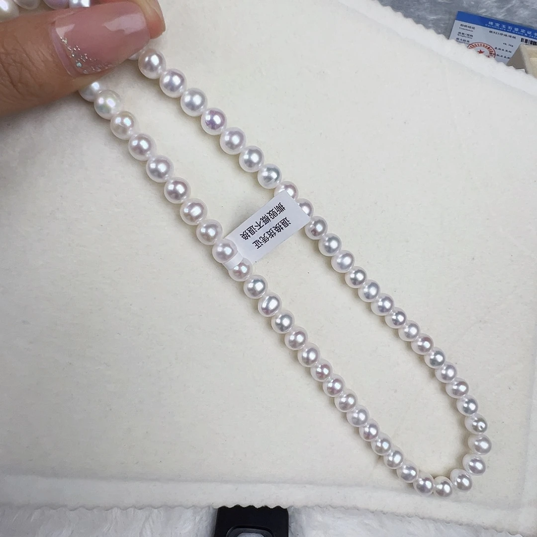 咚***咚银S925镶嵌项链淡水珍珠