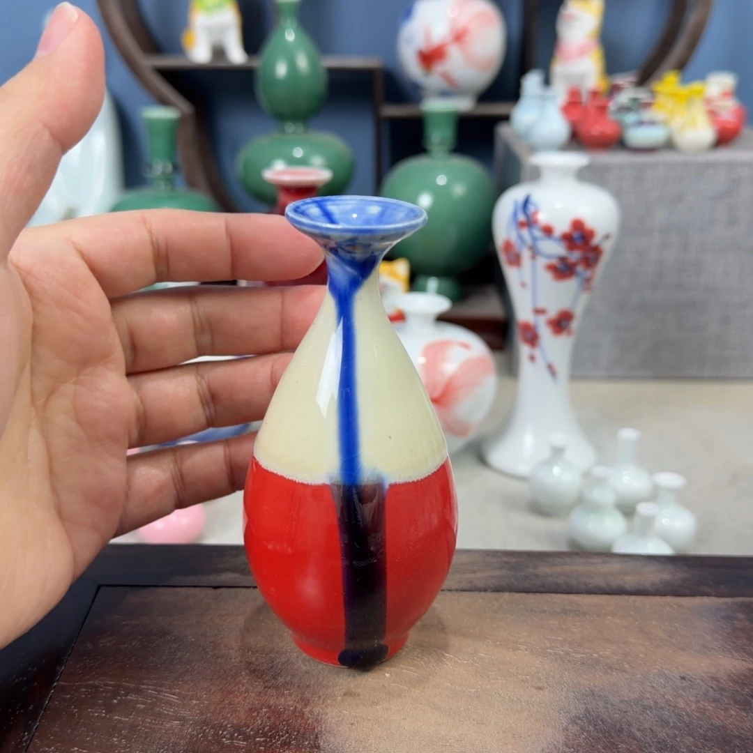 陶瓷手工小花器摆件