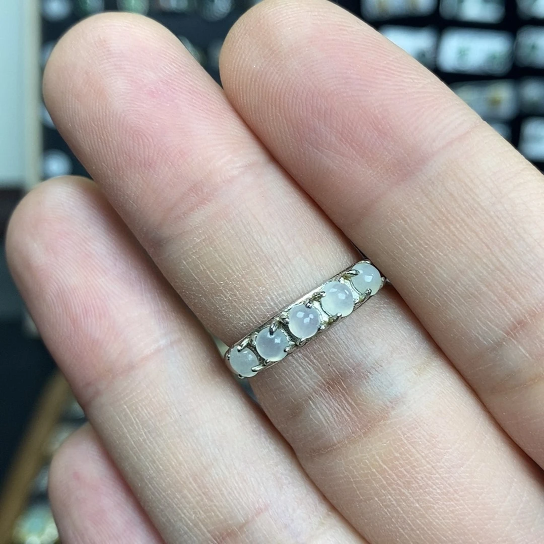 翡翠银S925镶嵌戒指