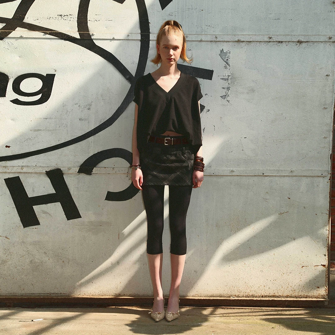 Gemini买手店1cothen复古格纹元气超短裙裤2025夏季新款半裙短裙