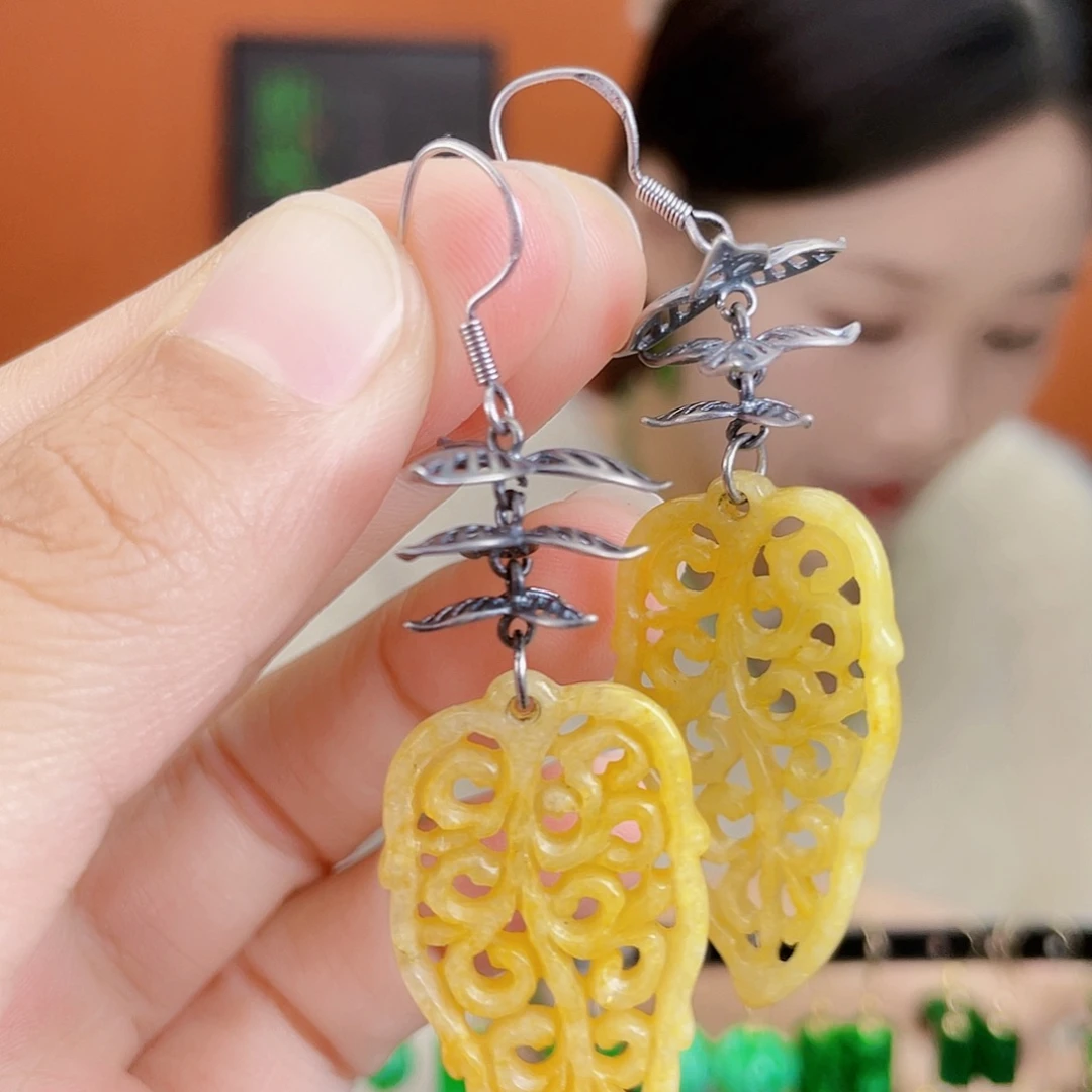 翡翠未镶嵌耳饰饰品