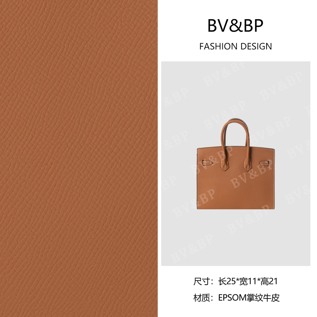 BV&BP· 原创设计 真皮高定手提单肩包 BV250-银扣-金棕