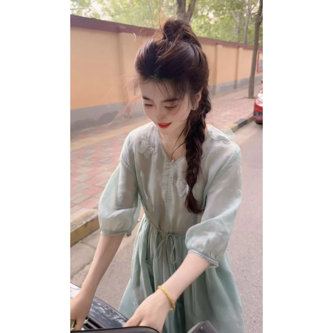 『蝴蝶刺绣N』GYXM设计显瘦百搭时尚连衣裙50707