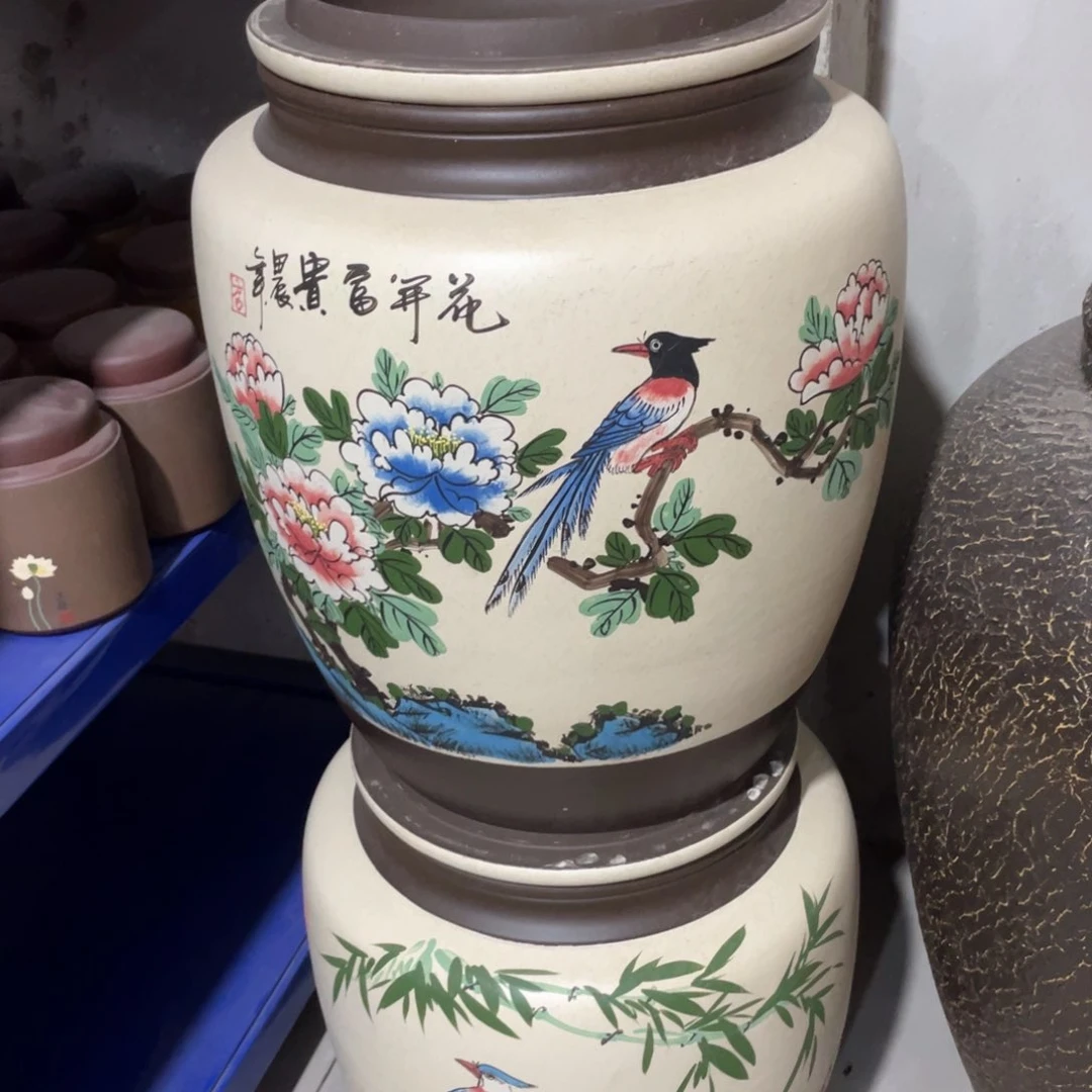 紫砂茶叶罐大*哥紫砂茶叶罐45饼