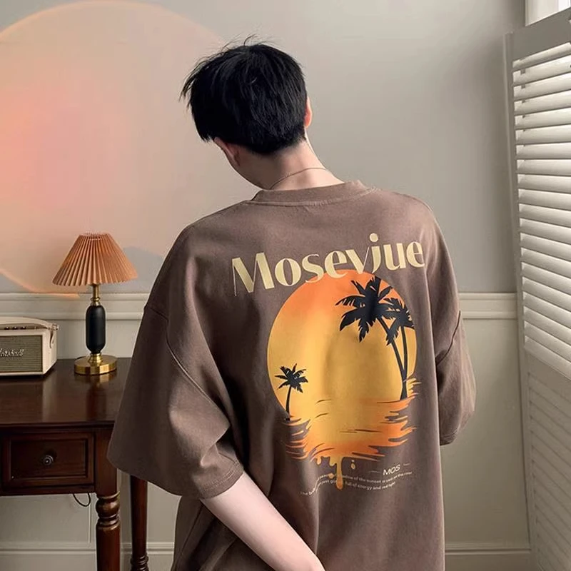 特大码300斤欧美街头时尚休闲纯棉短袖t恤男女夏季宽松百搭打底衫