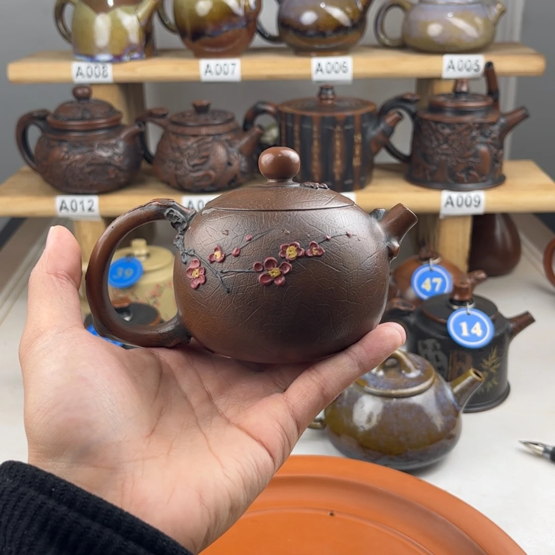 壶210cc 建水紫陶老手艺人全手工制作
