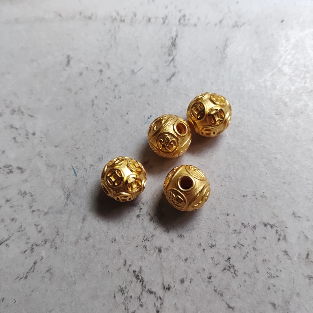 金元宝足金999貔貅珠子首饰