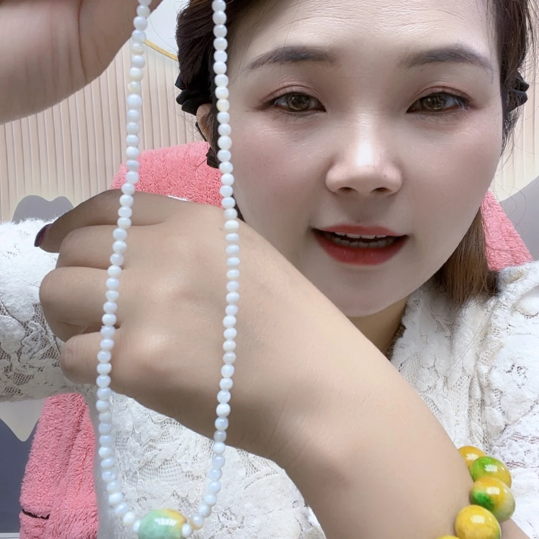 翡翠未镶嵌颈饰项链