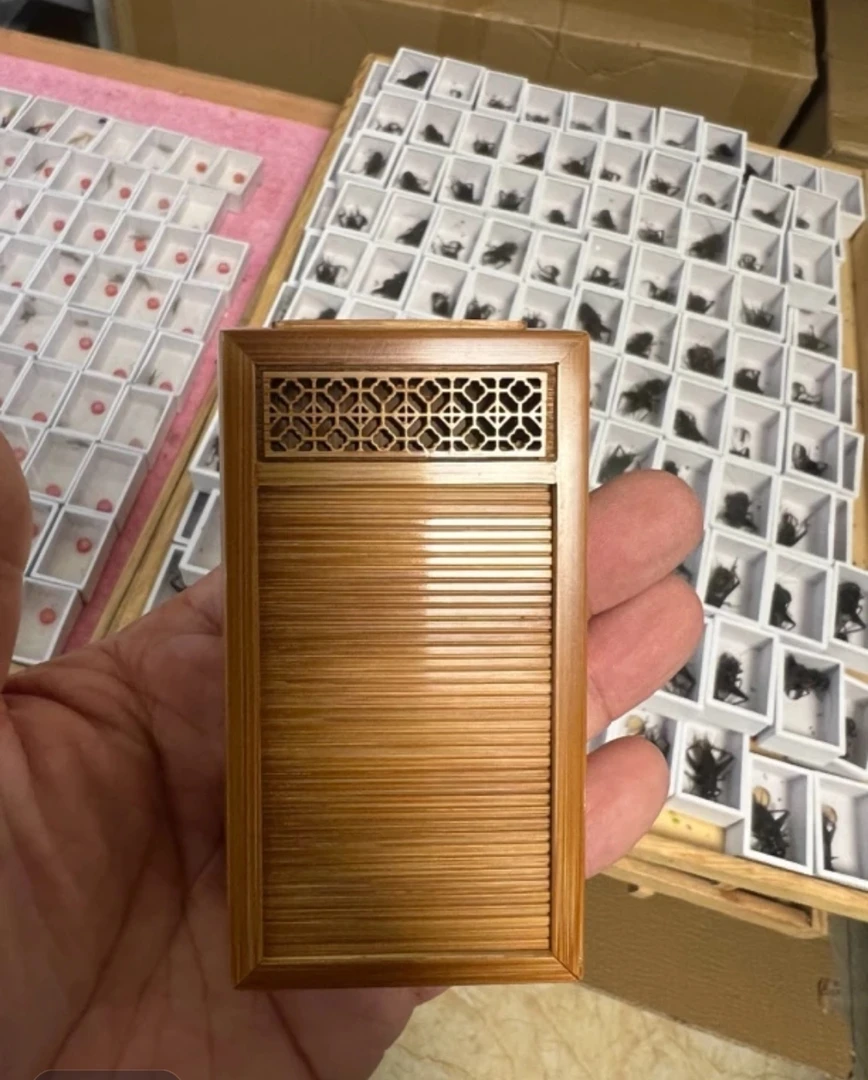 毛毛师傅制作升级款卷帘门玉竹金钟竹蛉盒91*52*28