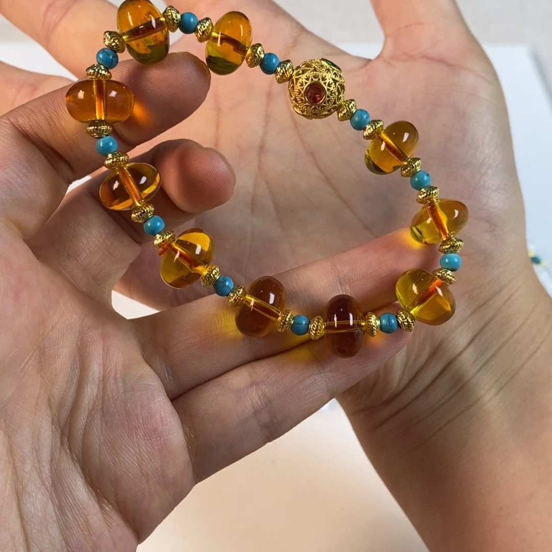 水晶手串未镶嵌手串黄水新中式