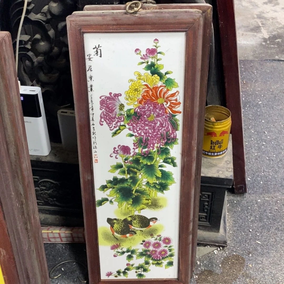 瓷片55*21 景德镇瓷板画柴窑烧制