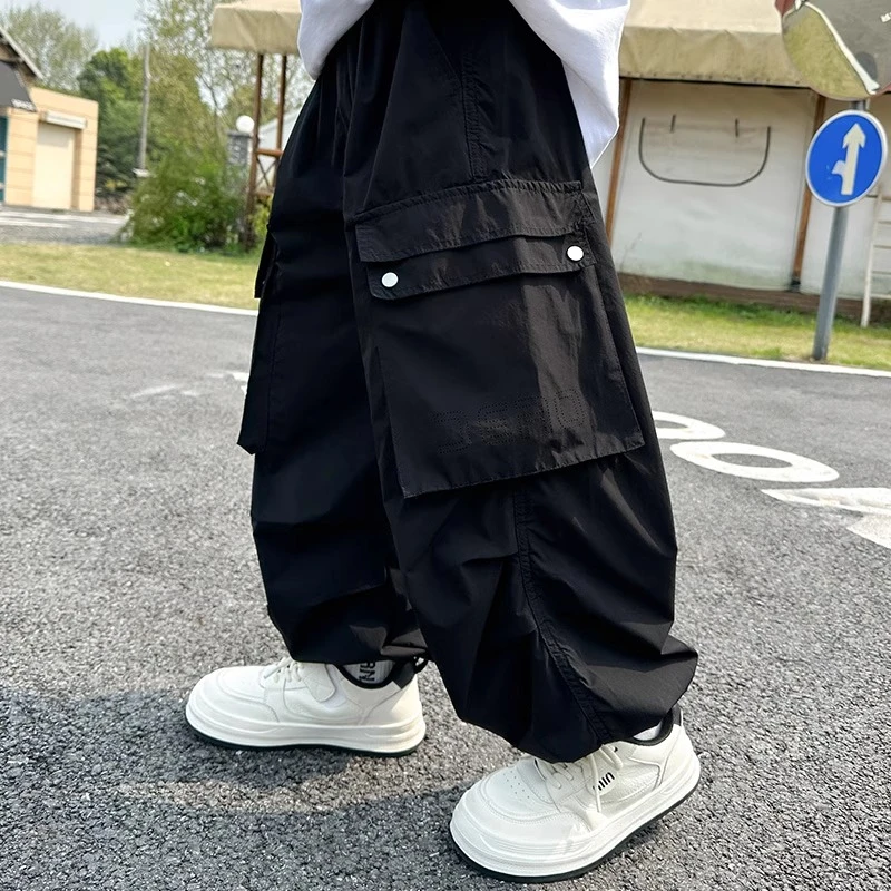 男童防蚊裤2025夏季新款酷帅儿童休闲工装裤小男孩夏装薄款长裤潮