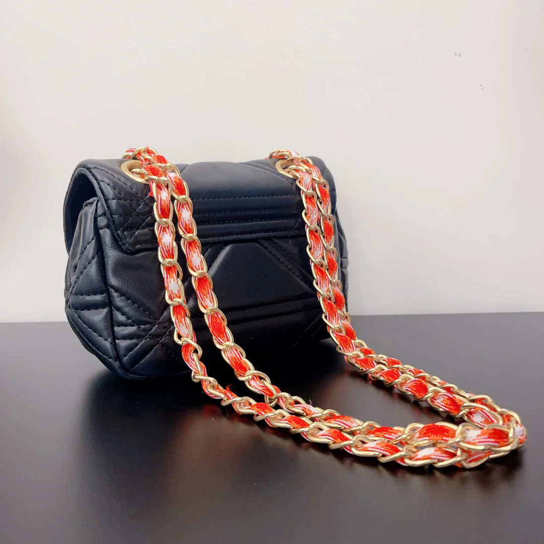 彩色链条羊皮小废包【可斜挎】