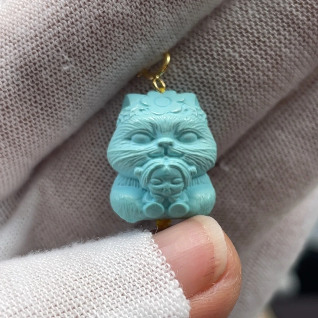 绿松石未镶嵌挂件